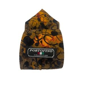 Portofino Collection Men's Pure Silk‎ Tie ~ Multicolor Hand Made in the USA!